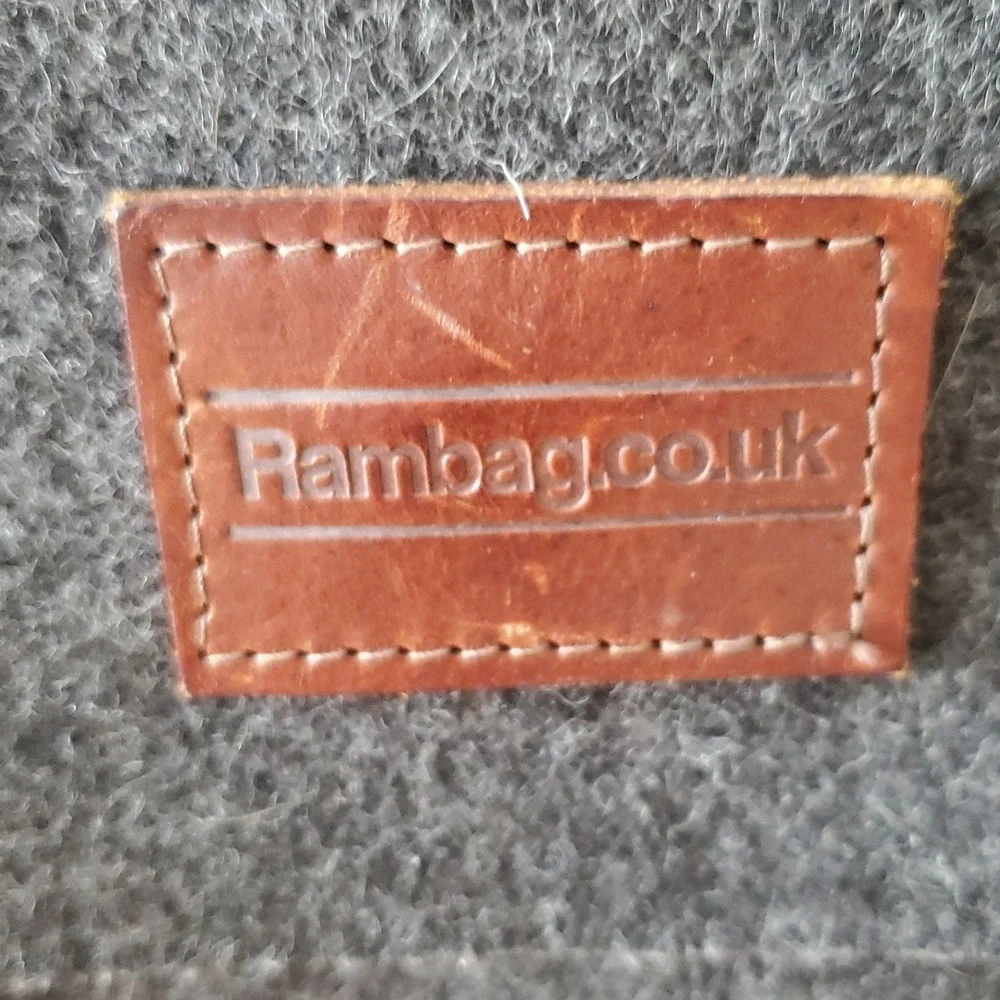 Rambag Gray‎ Felt Medium Messenger Bag With Carbiner Hardware & Rivets